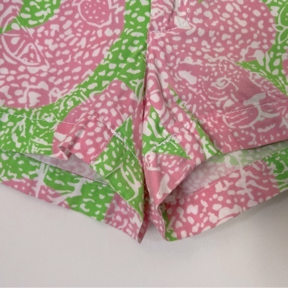 Lilly Pulitzer The Walsh Short Limeade Cheat Ya Green Pink Summer Print Shorts 2 - Picture 7 of 14